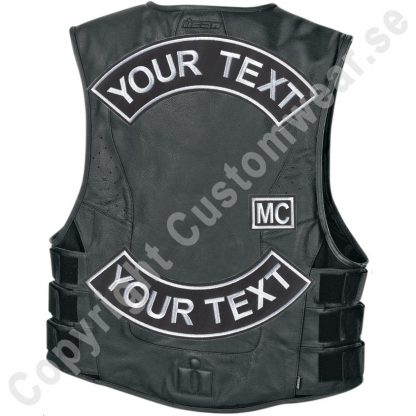 mc biker back patch vest